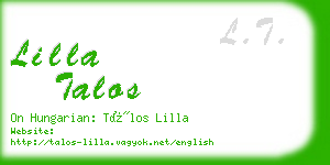 lilla talos business card